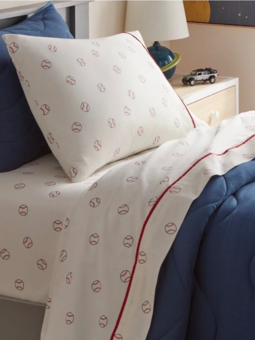 FULL Baseball Kids' Cotton Sheet Set - Pillowfort